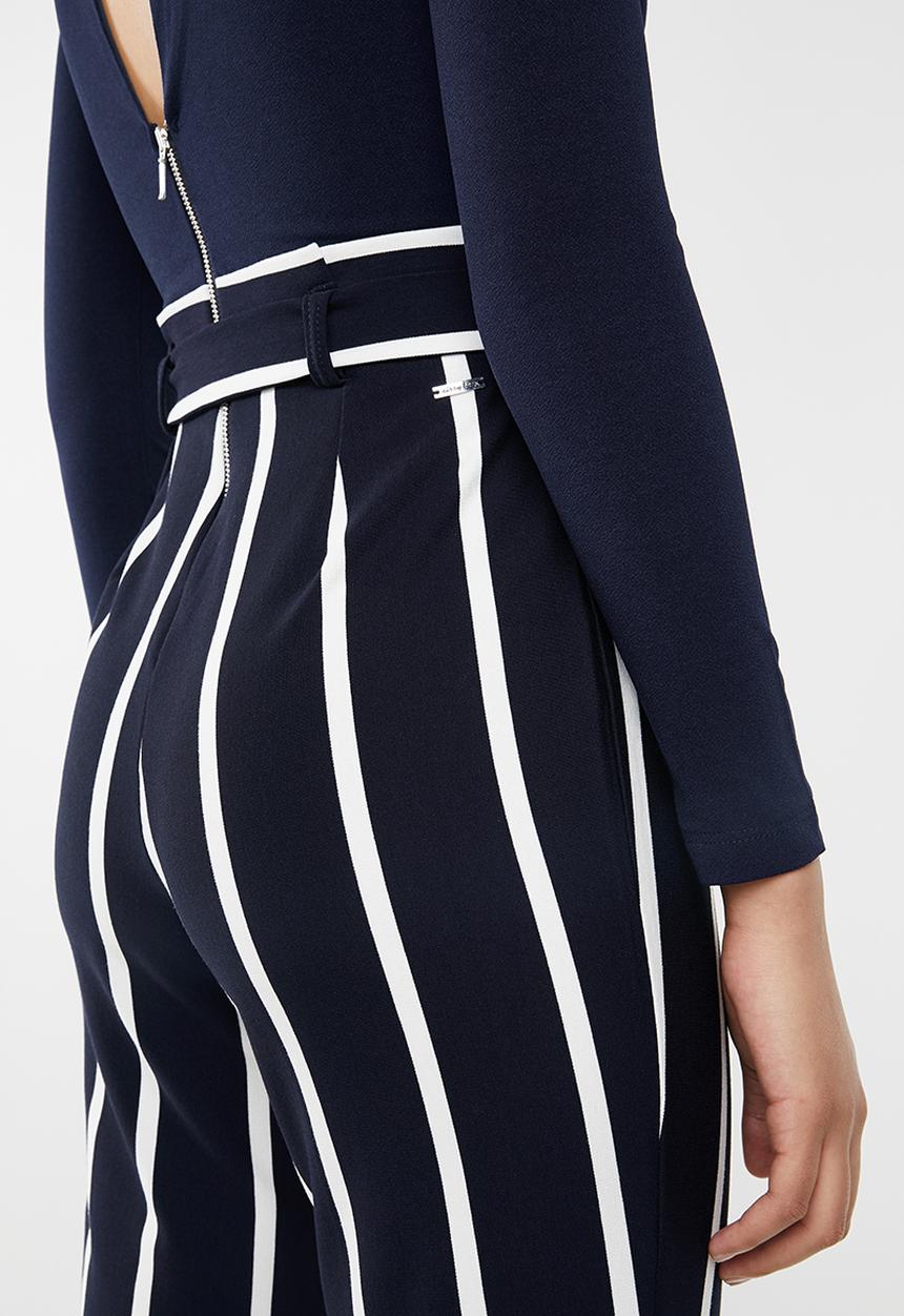 SISSY BOY - Paperbag jumpsuit - navy & white