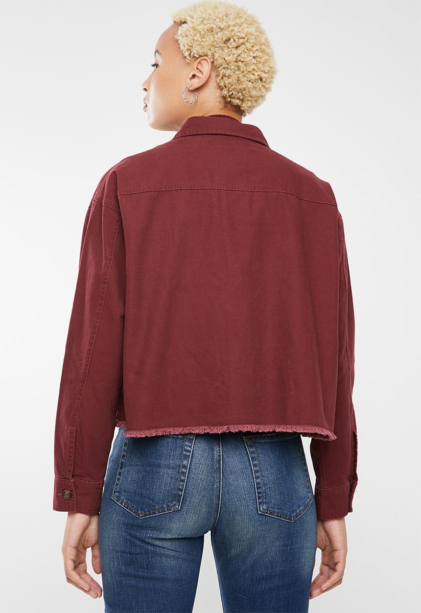 Forever21 - Cropped jacket - burgundy