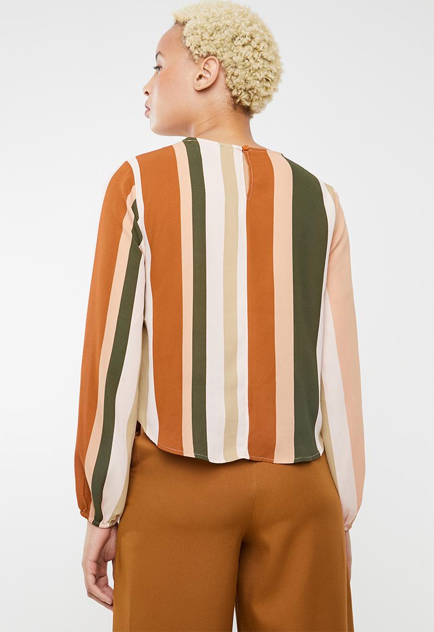 Forever21 - Stripe tie-front top - multi