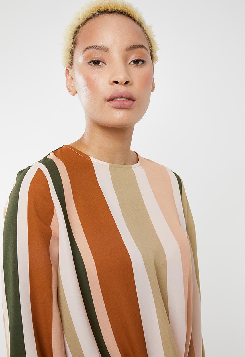 Forever21 - Stripe tie-front top - multi