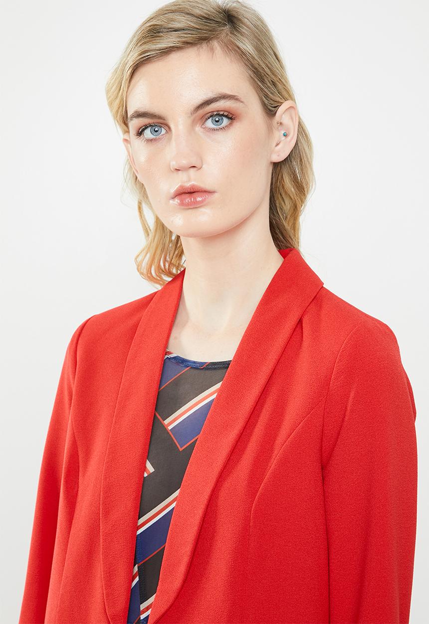 ONLY - Runa longline blazer - red