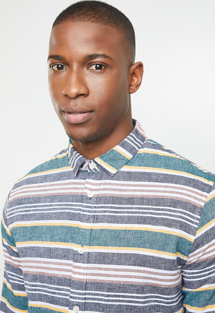 Only & Sons - Caiden long sleeve stripe shirt - multi