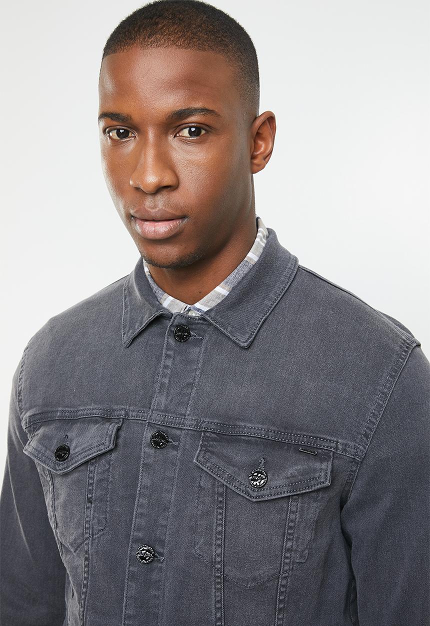 Only & Sons - Coin trucker jacket - grey