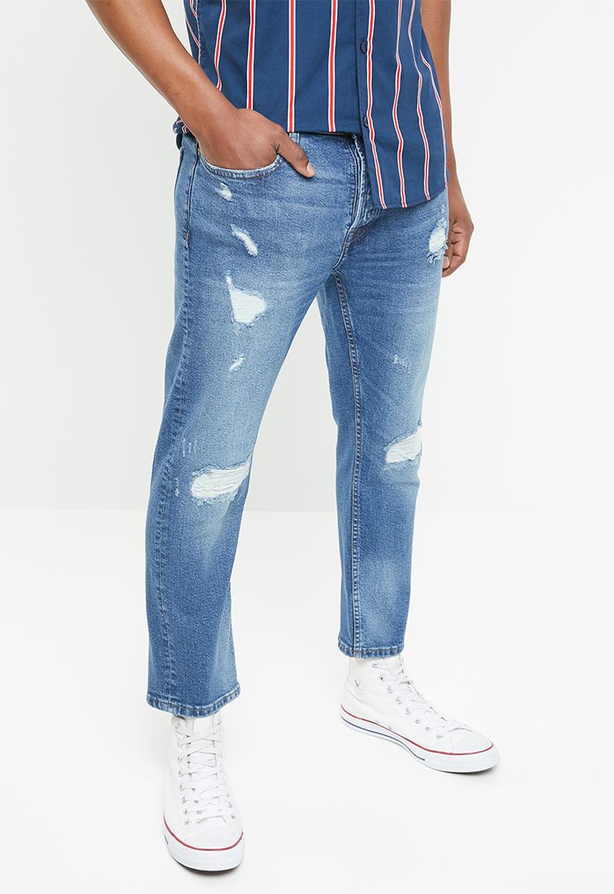 Only & Sons - Weft crop washed denim 2419 - blue