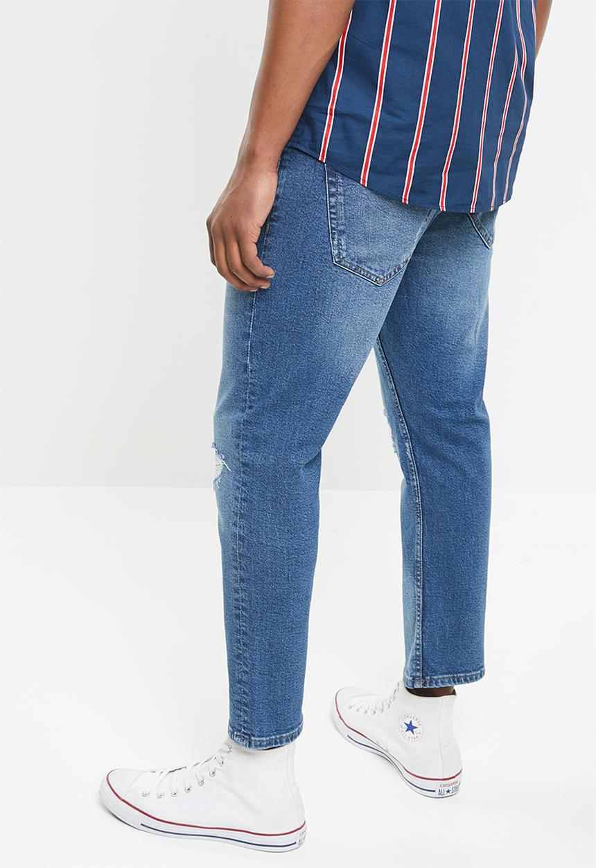 Only & Sons - Weft crop washed denim 2419 - blue