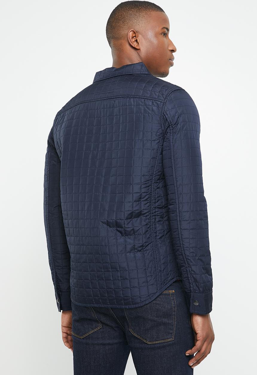Jack & Jones - Jay quilted overshirt jacket - navy