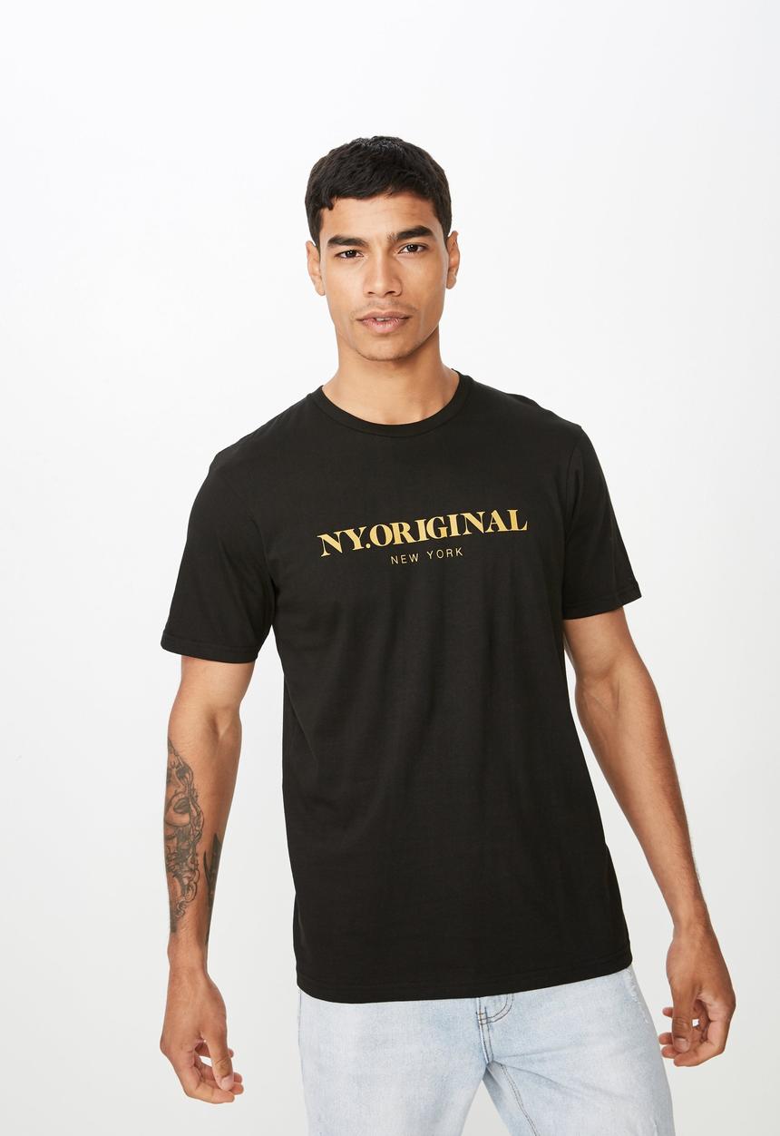 Cotton On - Tbar urban tee - black