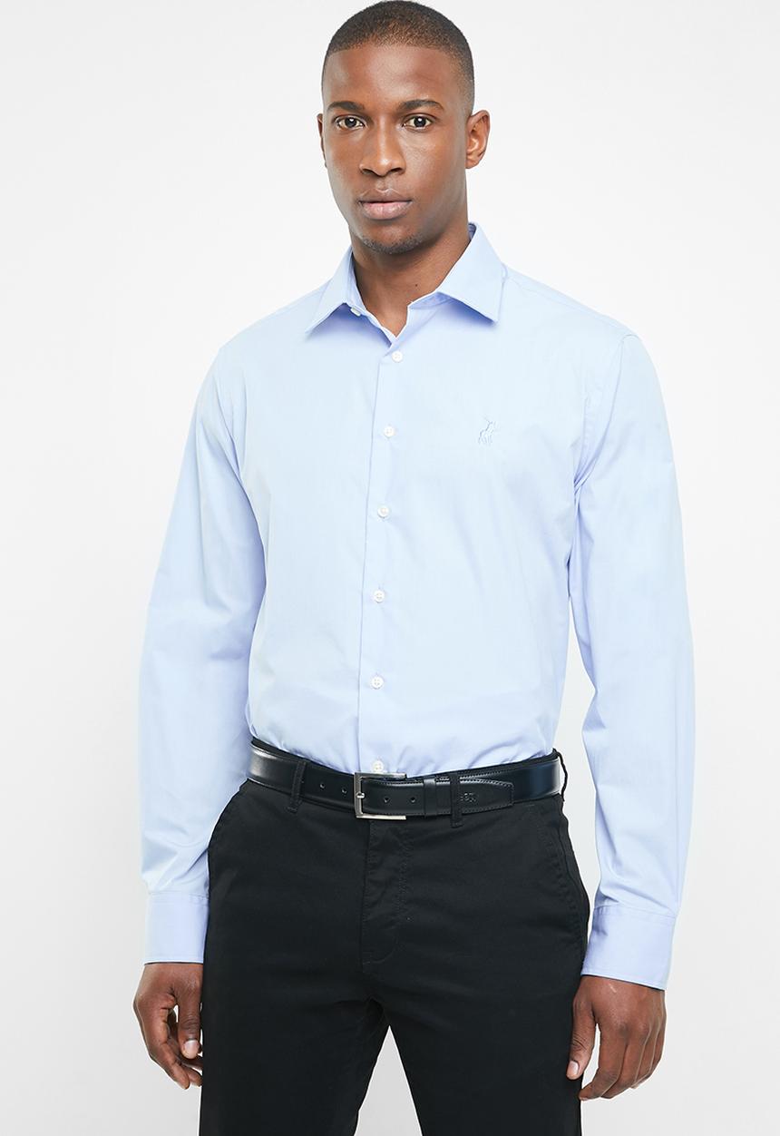 POLO - Custom fit work shirt - blue