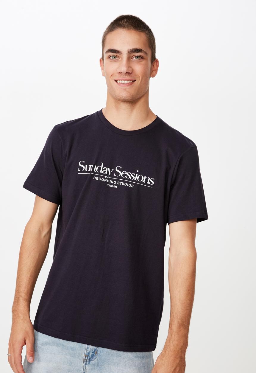 Cotton On - Tbar urban tee - navy