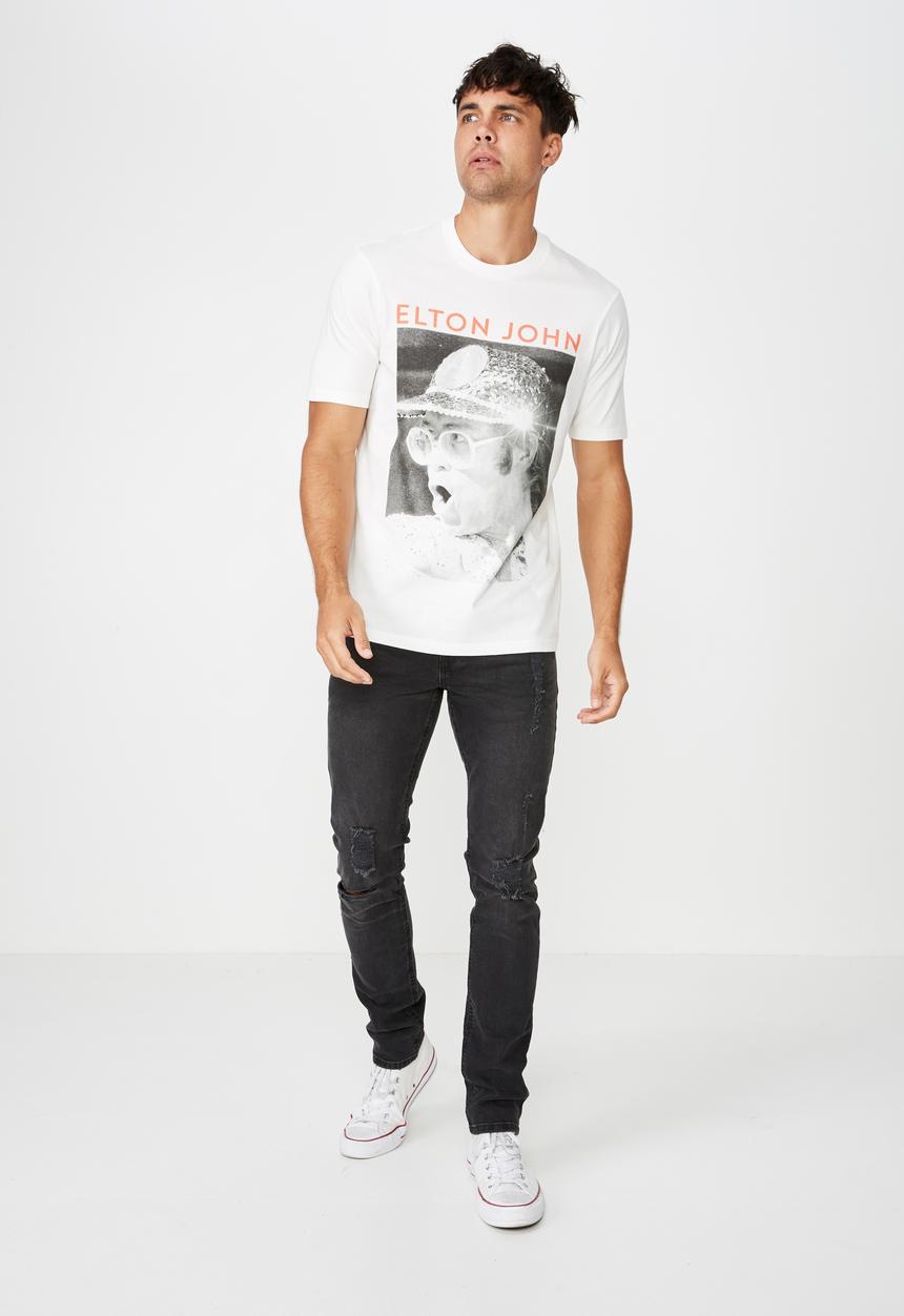 Cotton On - Elton John short sleeve tee - white