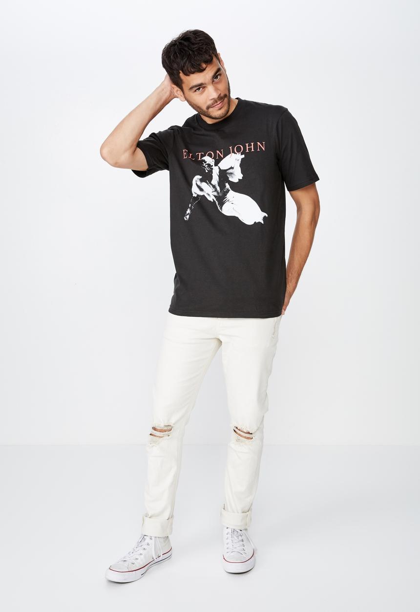 Cotton On - Elton John short sleeve tee - black