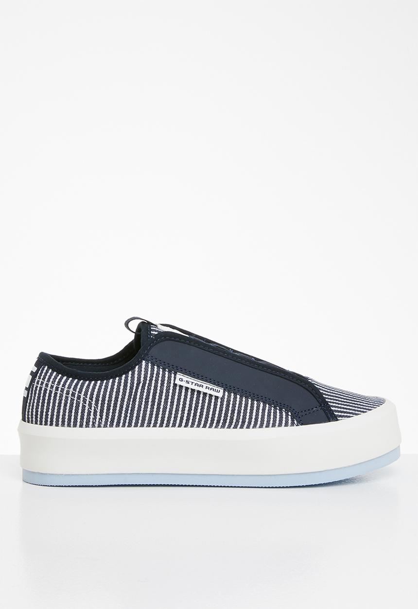 G-STAR - Strett lace up - dark saru blue & milk