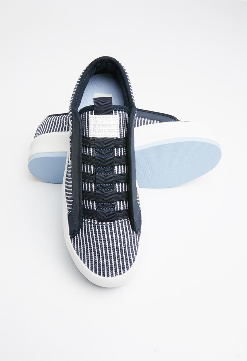 G-STAR - Strett lace up - dark saru blue & milk