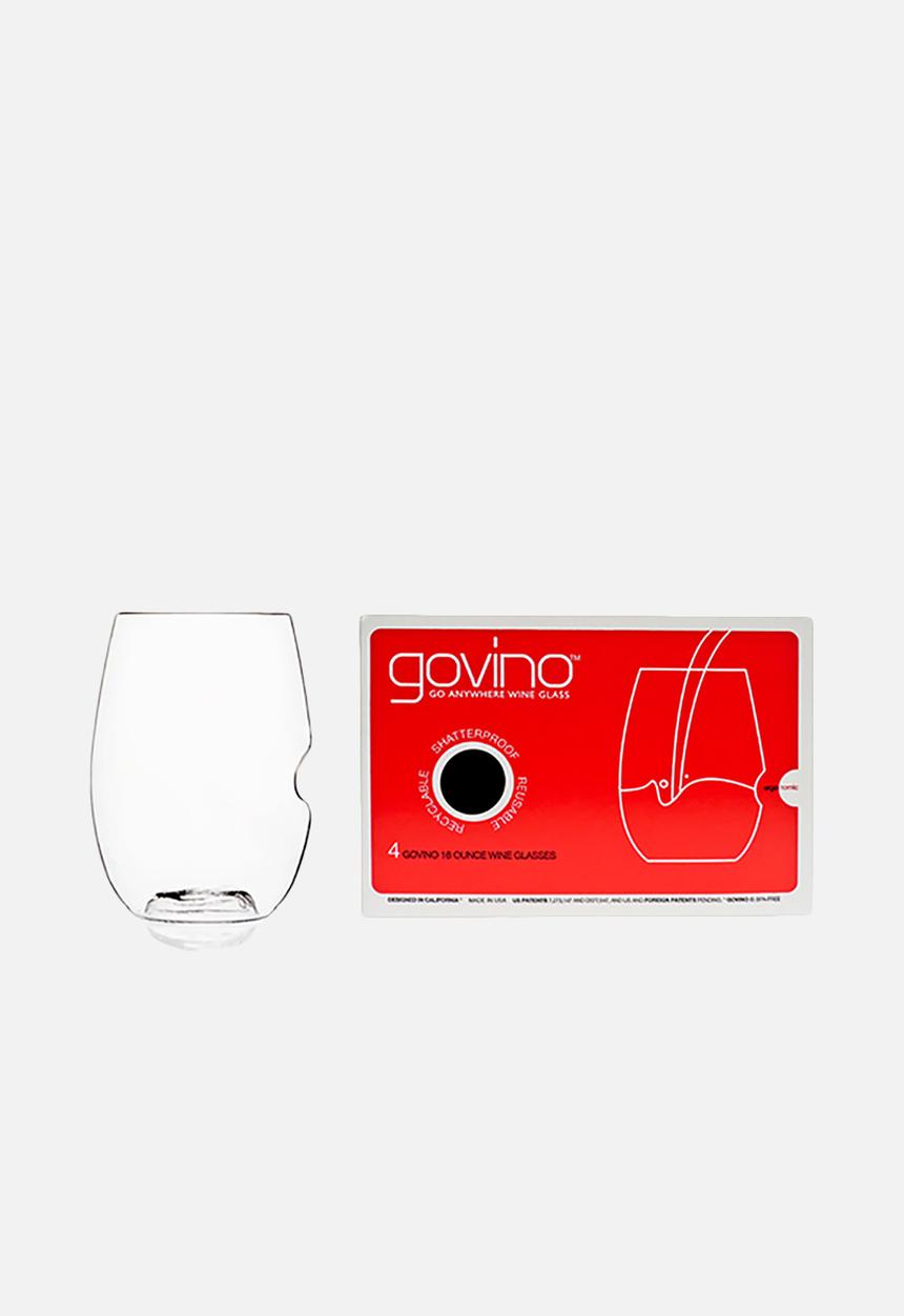 Govino - Plastic red wine picnic glasses - set of 4