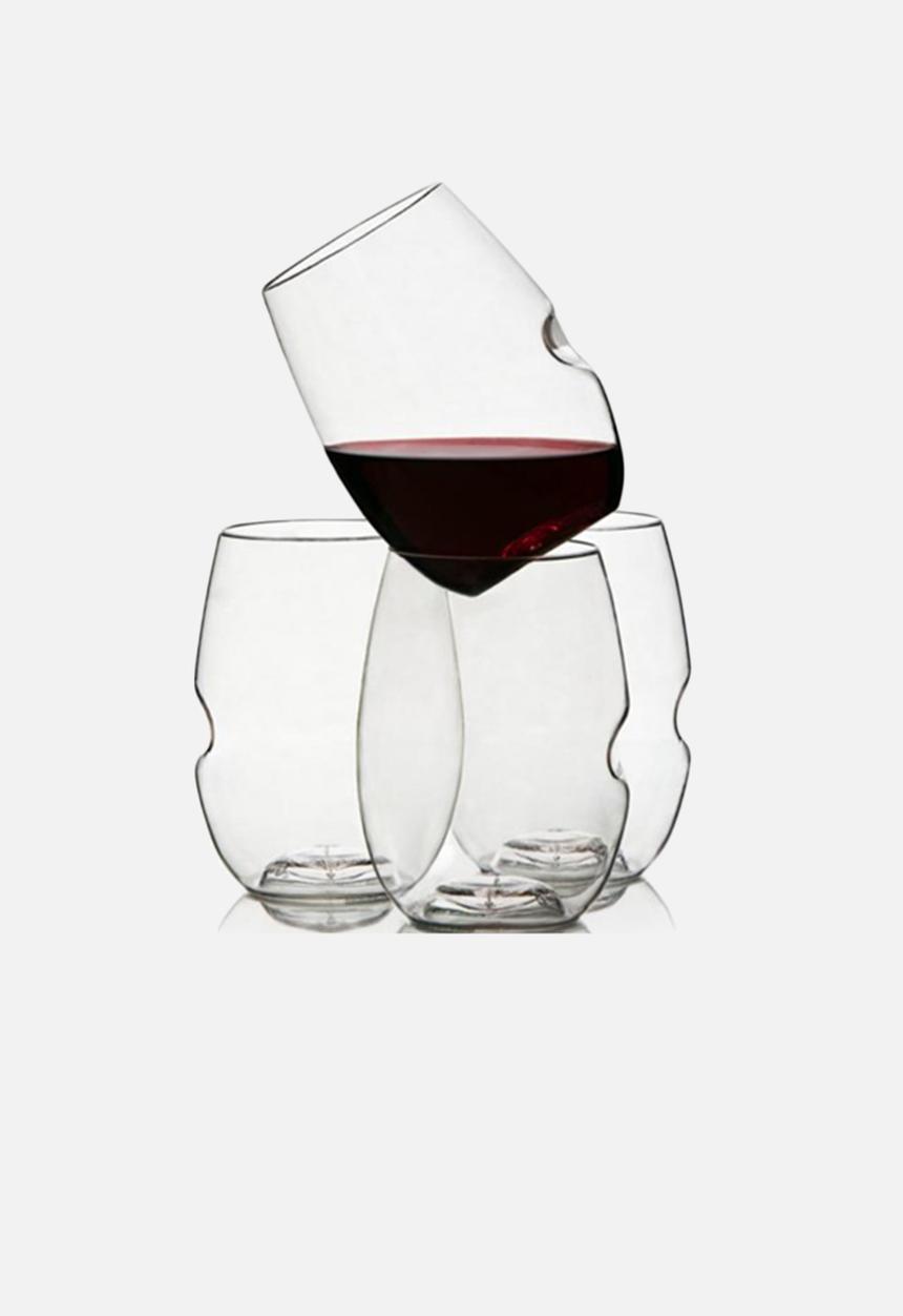 Govino - Plastic red wine picnic glasses - set of 4