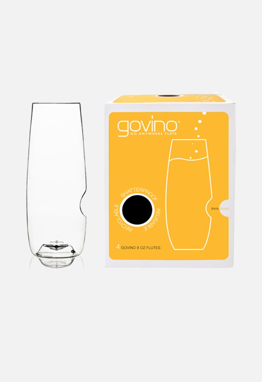 Govino - Plastic dishwasher safe champagne picnic glasses - set of 4