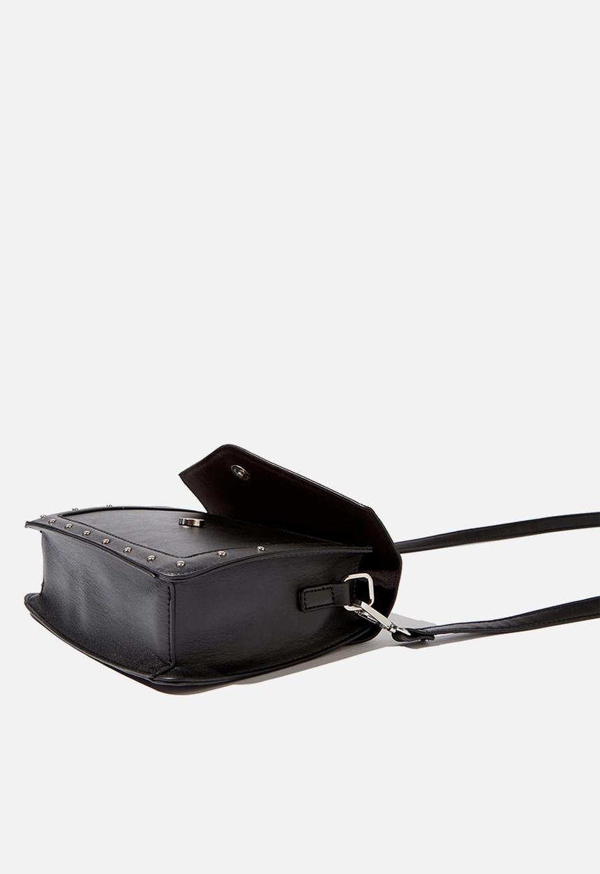 Cotton On - Sim silver studded cross body bag - black