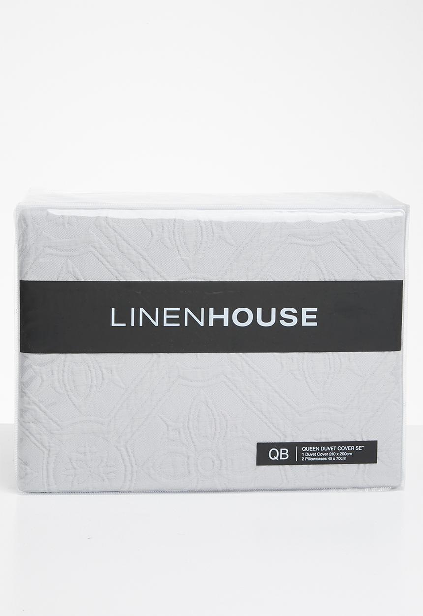 Linen House - Arabella duvet cover set - silver grey