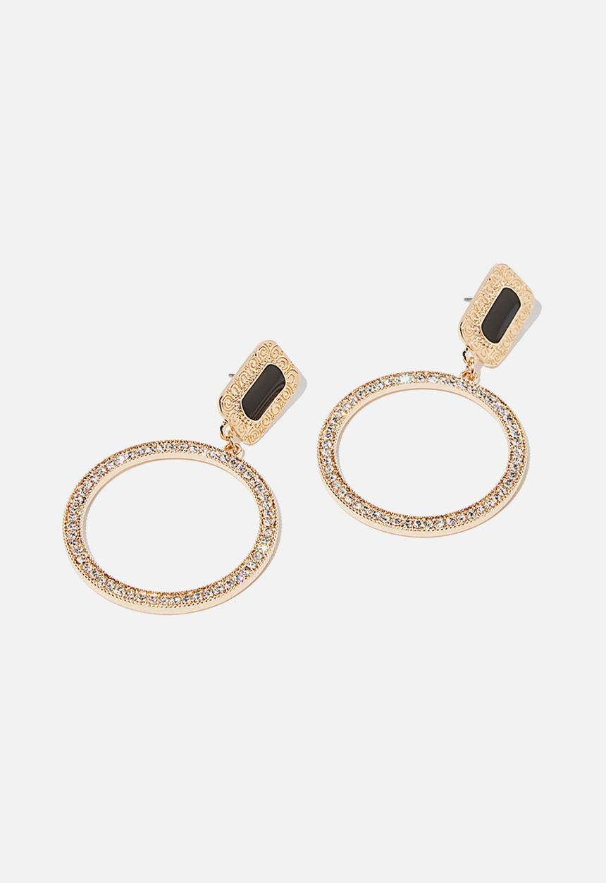 Cotton On - Lucy romance earring - black & gold