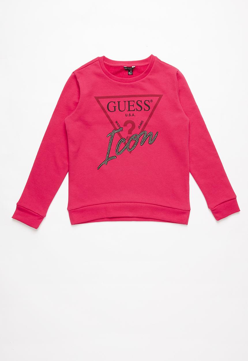 GUESS - Teens long sleeve icon active top - rose