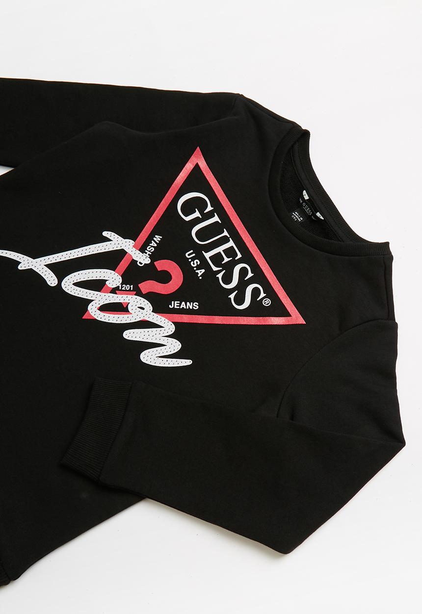 GUESS - Long sleeve icon active top - black