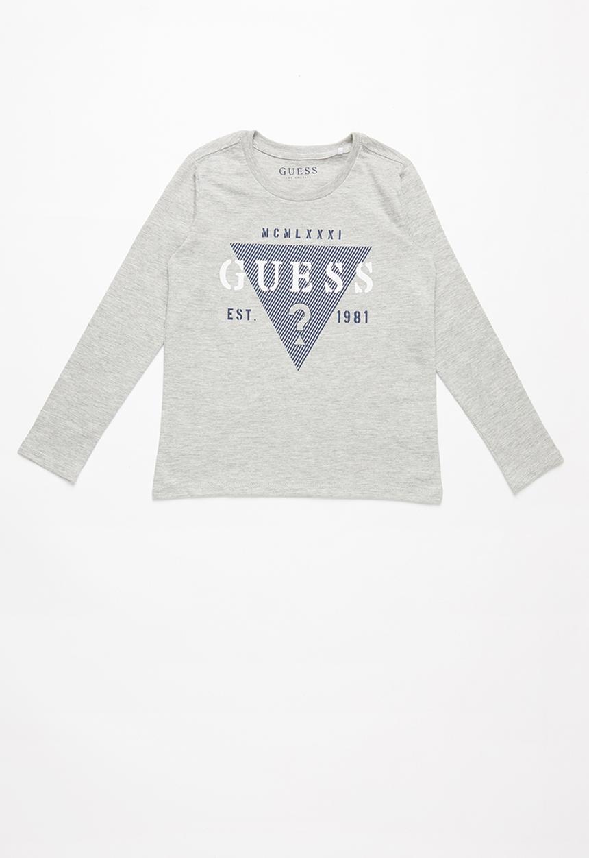 GUESS - Long sleeve guess tee - grey