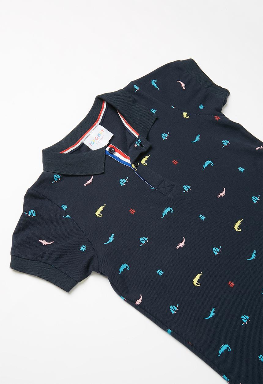 Pop Candy - Printed golfer - navy