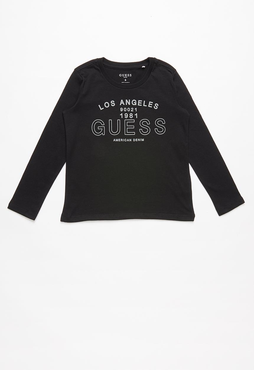 GUESS - Long sleeve guess Los Angeles tee - black