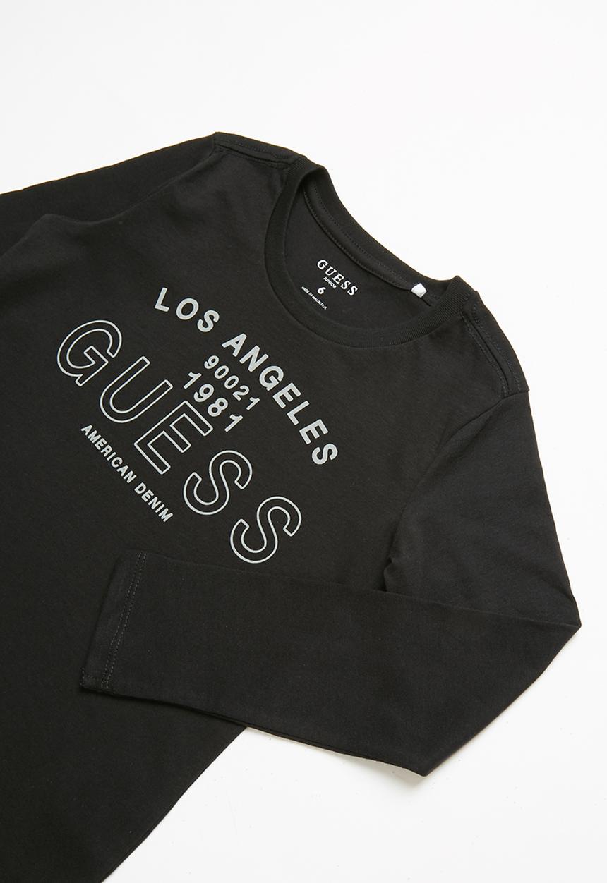 GUESS - Long sleeve guess Los Angeles tee - black