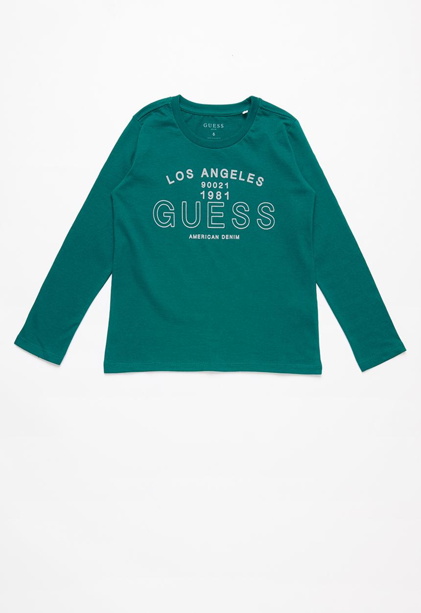 GUESS - Long sleeve guess Los Angeles tee - green