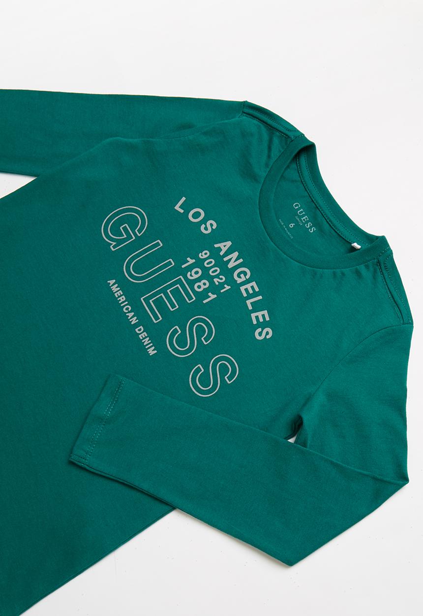 GUESS - Long sleeve guess Los Angeles tee - green