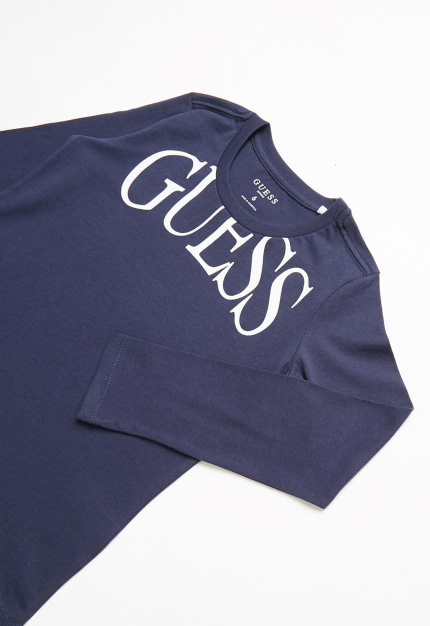 GUESS - Long sleeve guess tee - blue