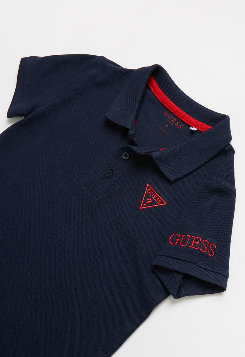 GUESS - Teens short sleeve guess core polo - navy 
