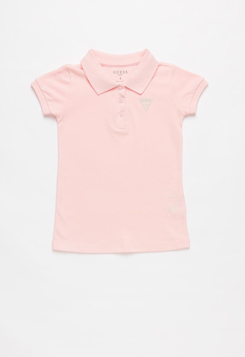 GUESS - Short sleeve classic guess polo - pink