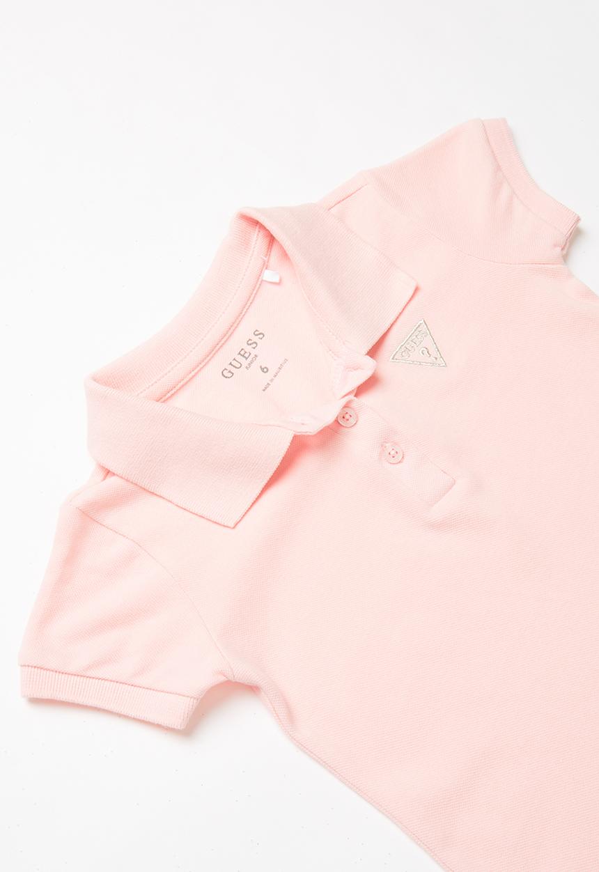 GUESS - Short sleeve classic guess polo - pink