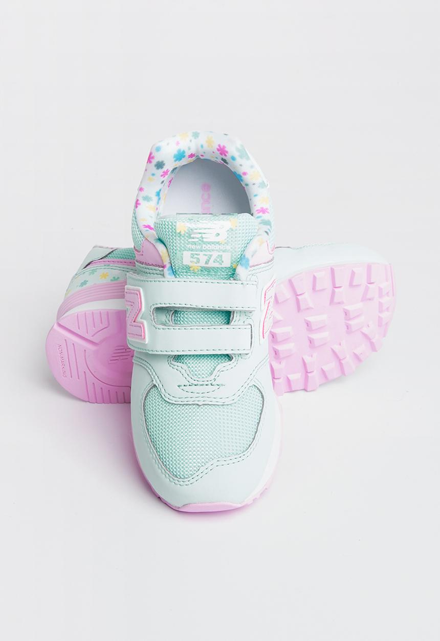 New Balance  - 574 infants sneaker  - green & pink