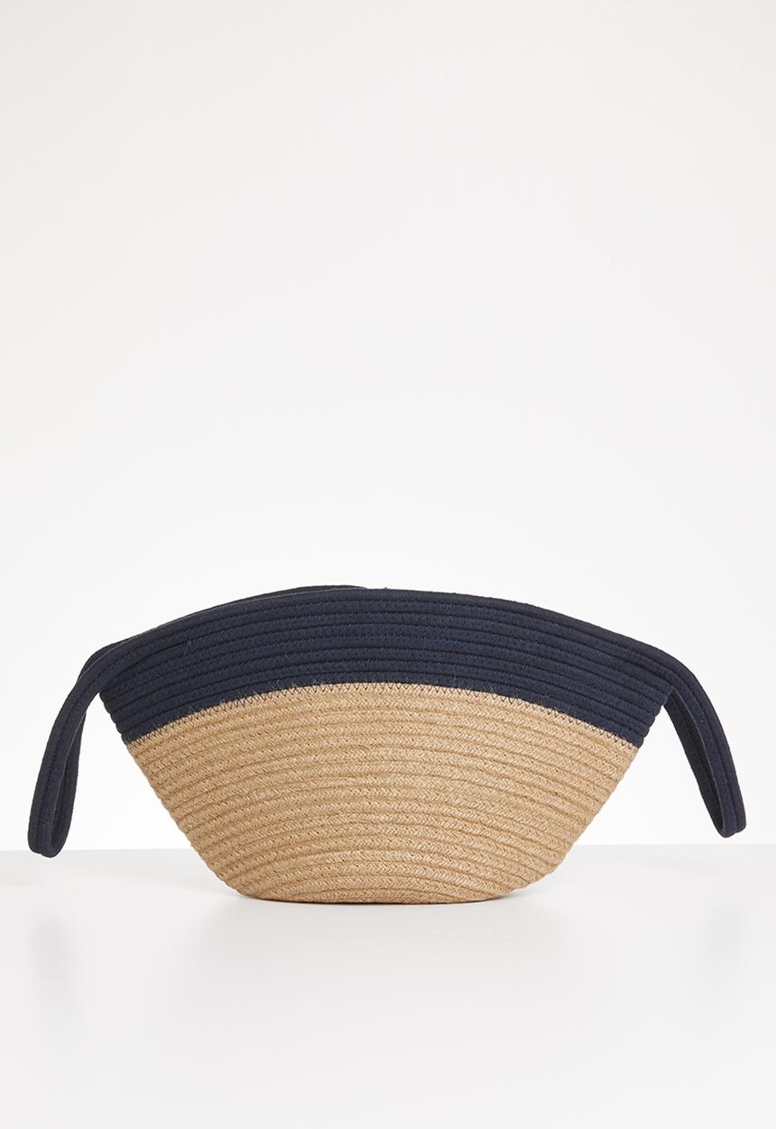 STYLE REPUBLIC - Two-tone tote bag - navy & beige 