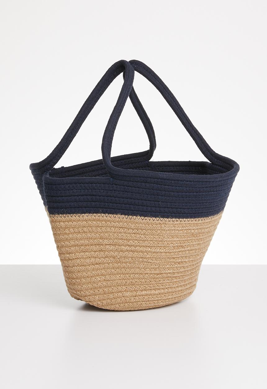 STYLE REPUBLIC - Two-tone tote bag - navy & beige 