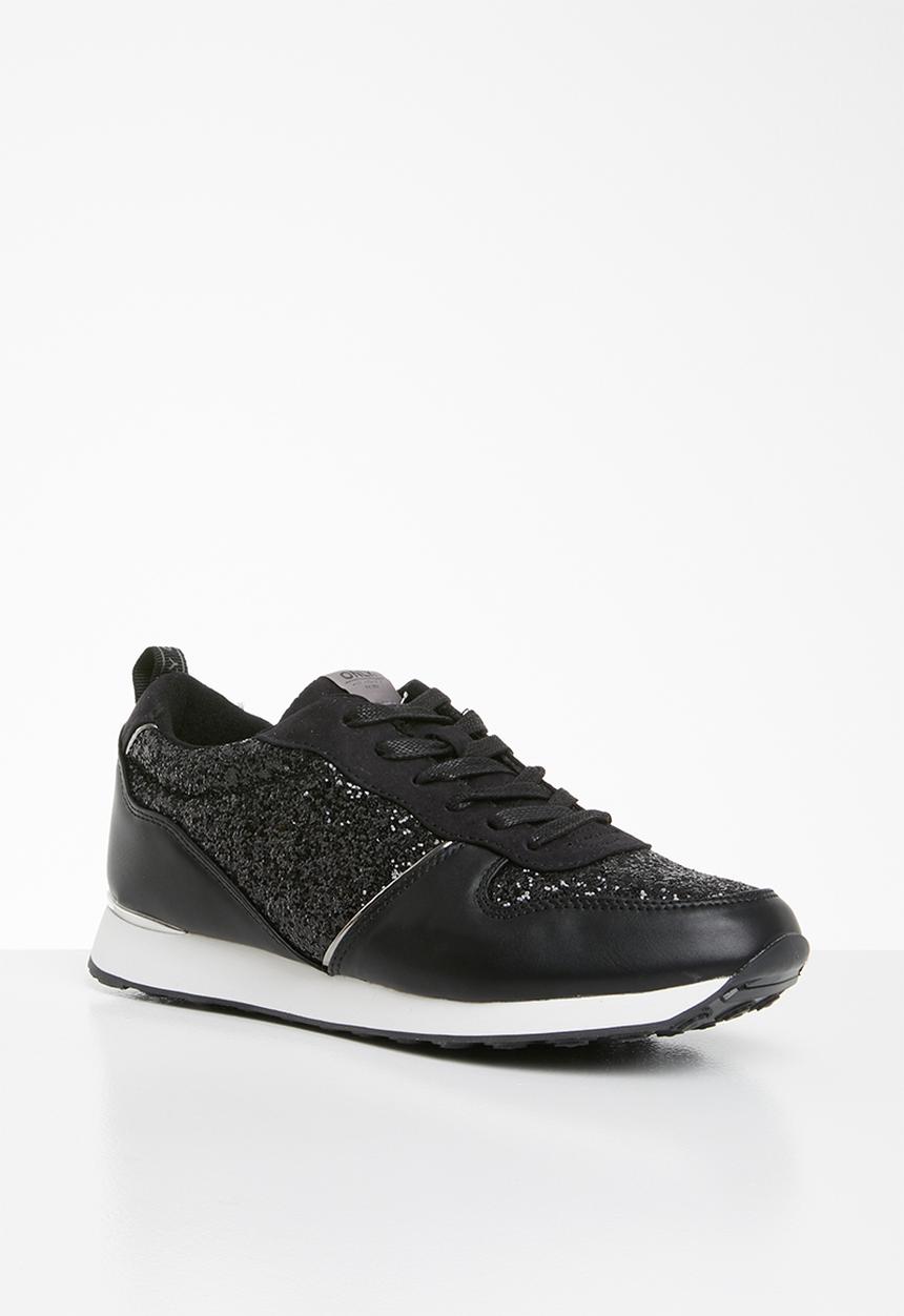 ONLY - Sillie glitter sneaker - black