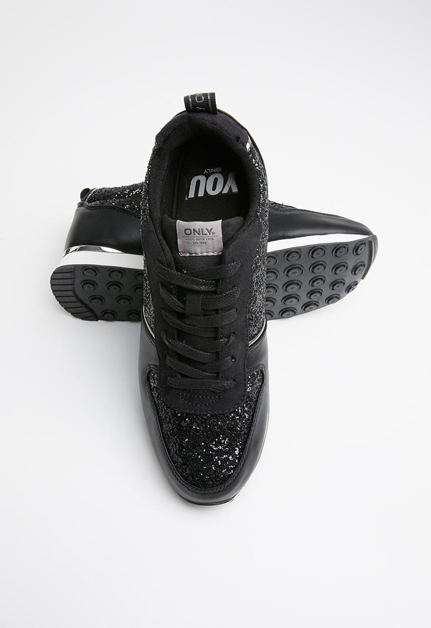 ONLY - Sillie glitter sneaker - black
