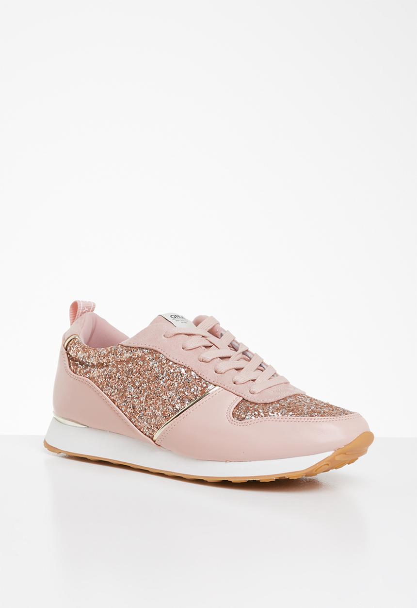 ONLY - Sillie glitter sneaker - pink & gold