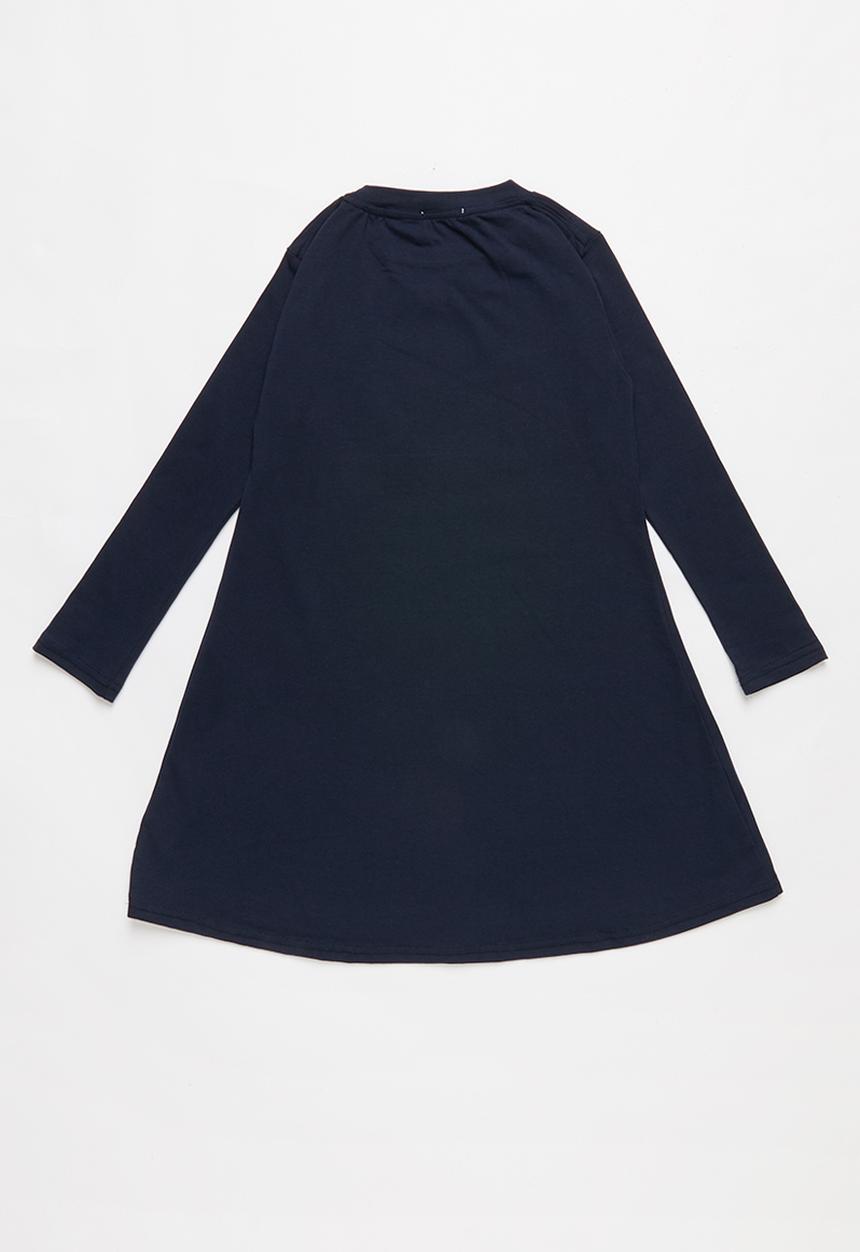 Rebel Republic - Long sleeve dress - pink & navy