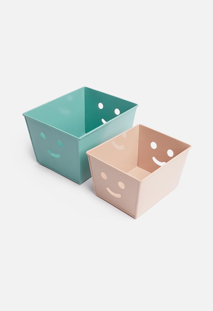 Sixth Floor - Smile box set of 2 - pink/turquoise