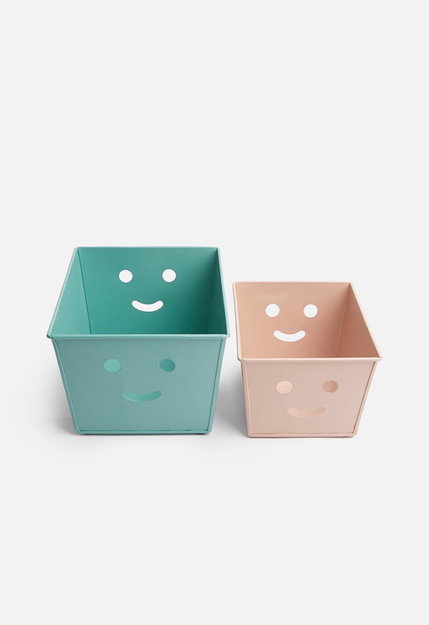 Sixth Floor - Smile box set of 2 - pink/turquoise