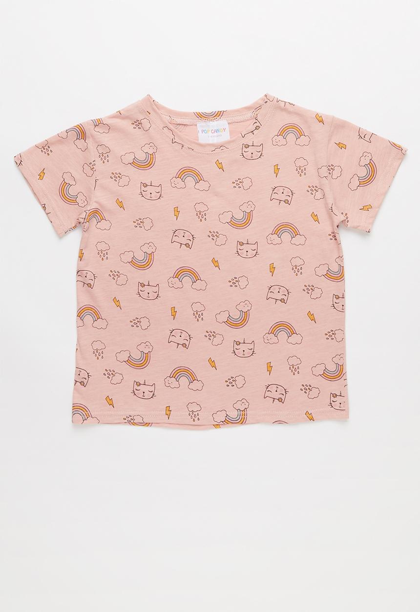 Pop Candy - Kids printed tee - pink