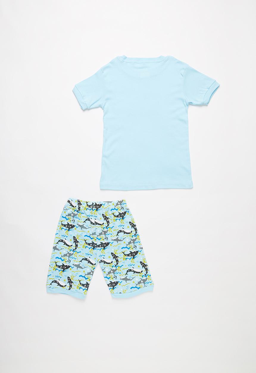 Pop Candy - Shark print pj set - blue