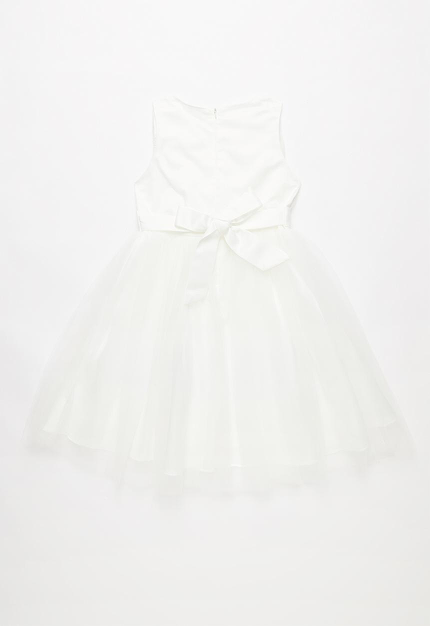 Pop Candy - Chiffon dress with flower detail - white