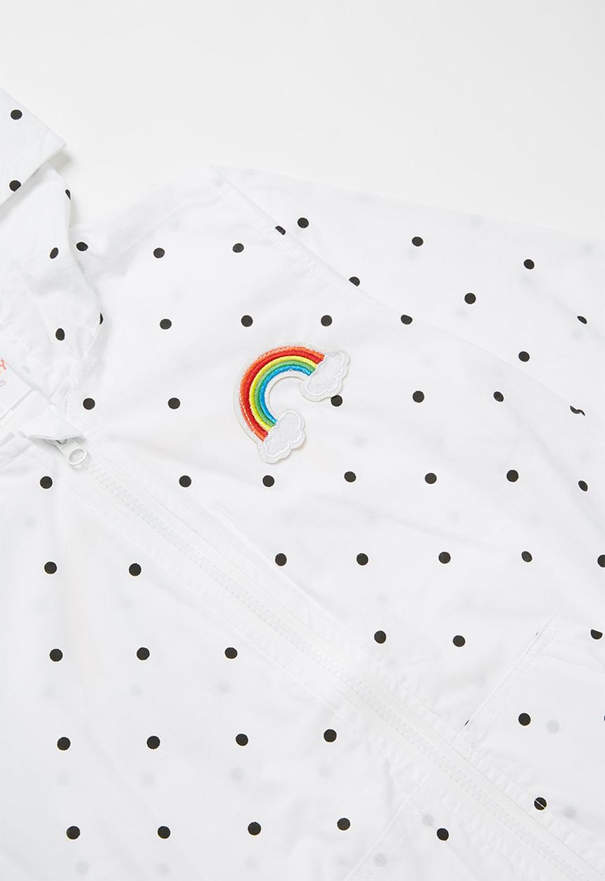 Pop Candy - Spot rain jacket - white 