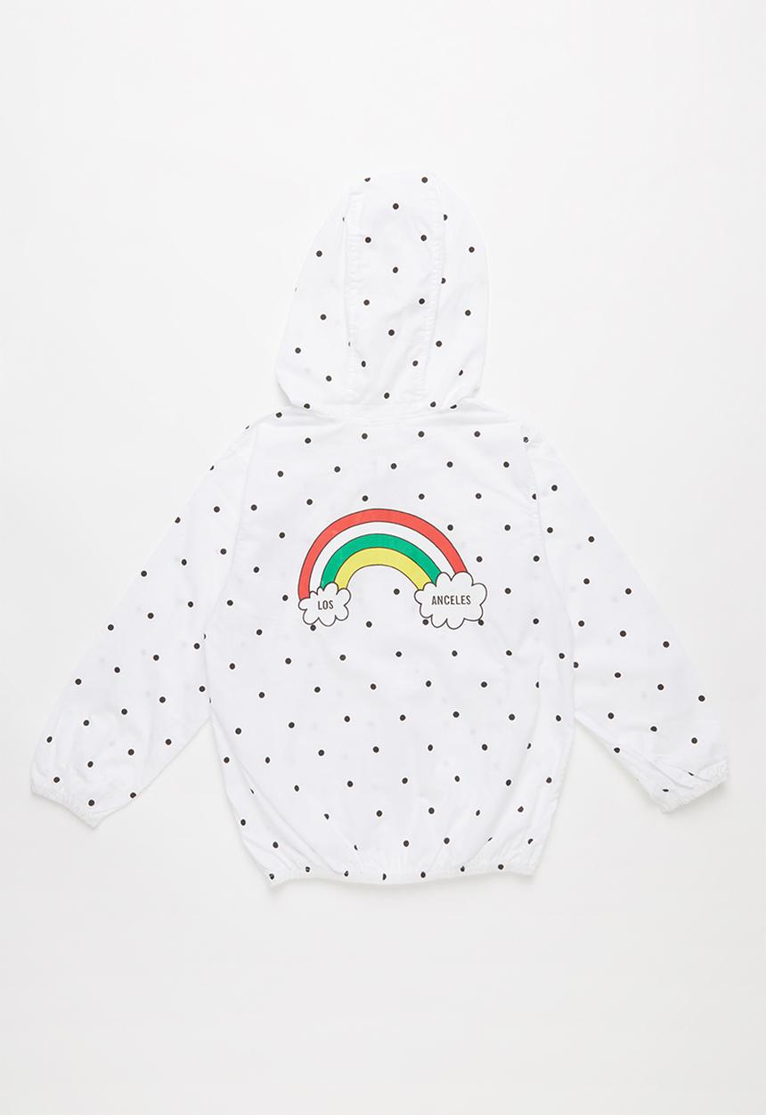 Pop Candy - Spot rain jacket - white 