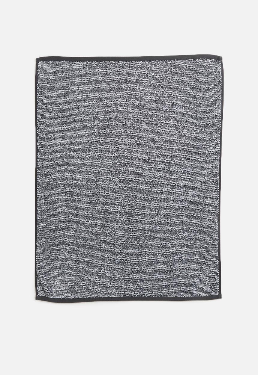 Linen House - Plush marle bath mat - charcoal